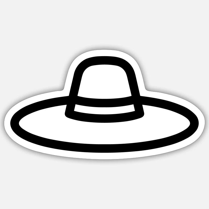 Mexikanischer Hut - Sticker Größe S (10 x 10 cm) - Mattweiß