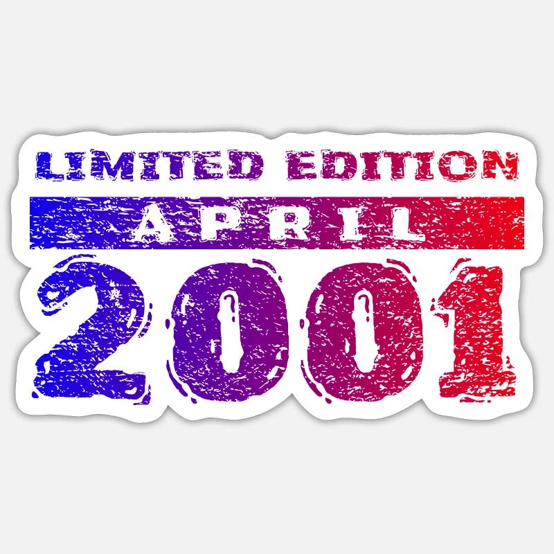 25e anniversaire Édition Limitée 04/2001 - Sticker taille S (10 x 10 cm) - blanc mat