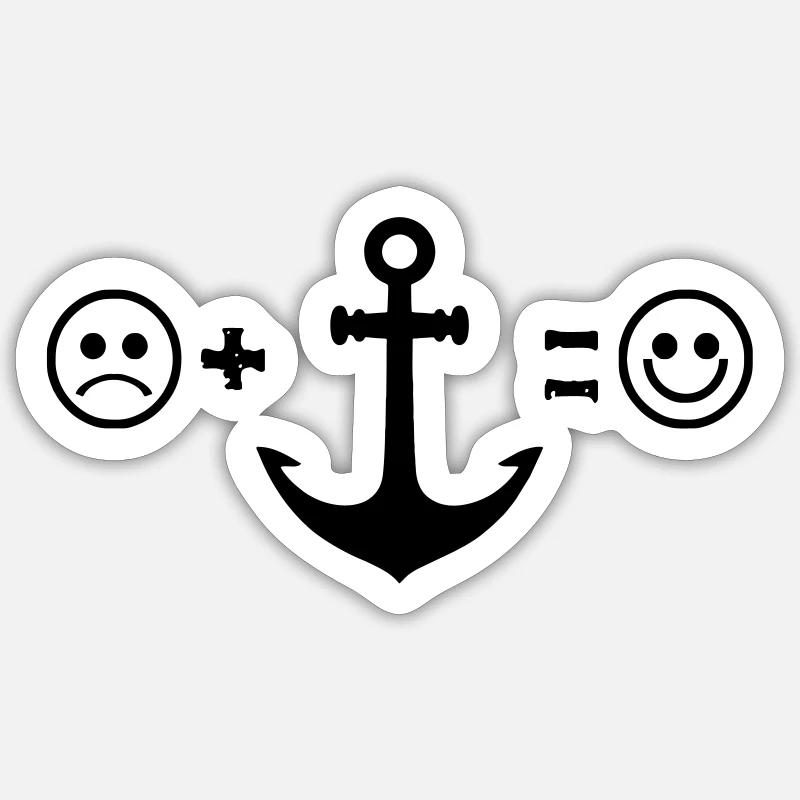 Anchor - Sticker size S (10 x 10 cm) - white matte