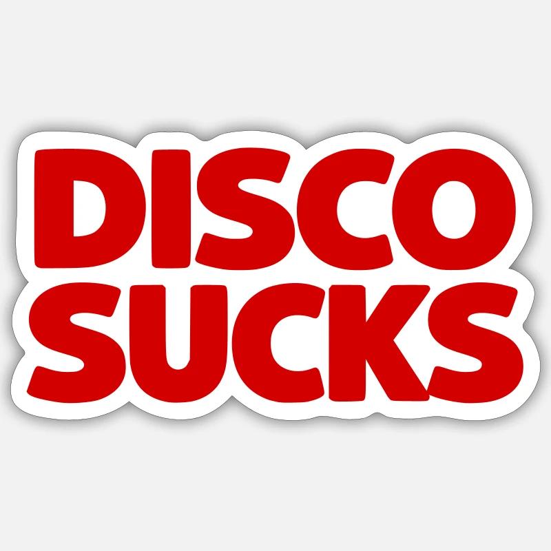 La disco, c’est nul - Sticker taille S (10 x 10 cm) - blanc mat