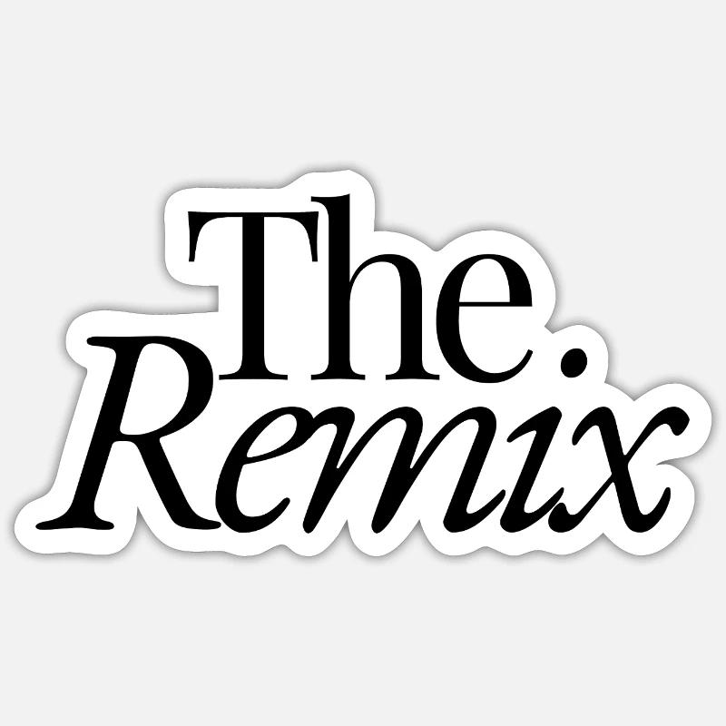 Le remix - Sticker taille S (10 x 10 cm) - blanc mat