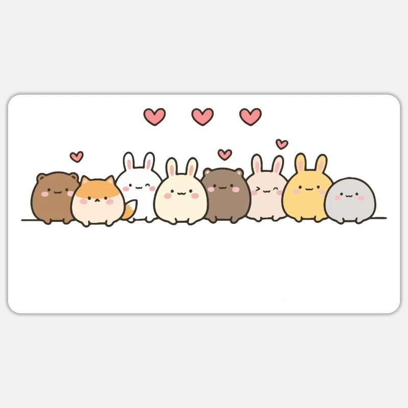 FunnyBunny - Sticker size S (10 x 10 cm) - white matte