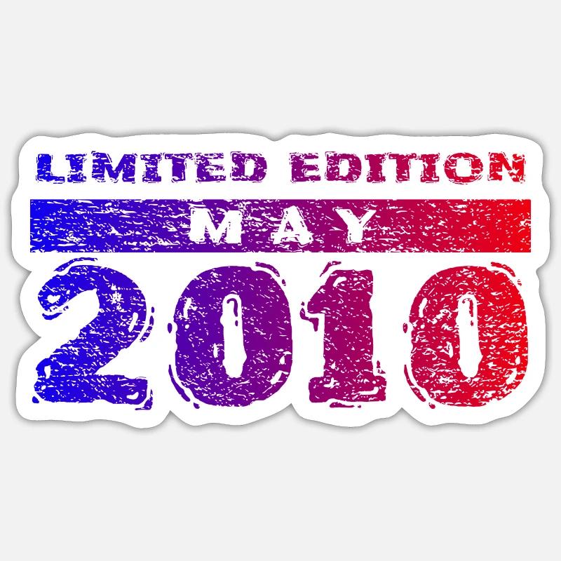 16e anniversaire Édition Limitée 05/2010 - Sticker taille S (10 x 10 cm) - blanc mat