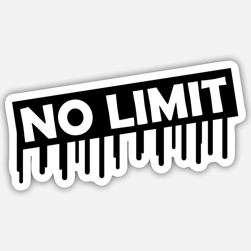 no_limit - Sticker size S (10 x 10 cm) - white matte