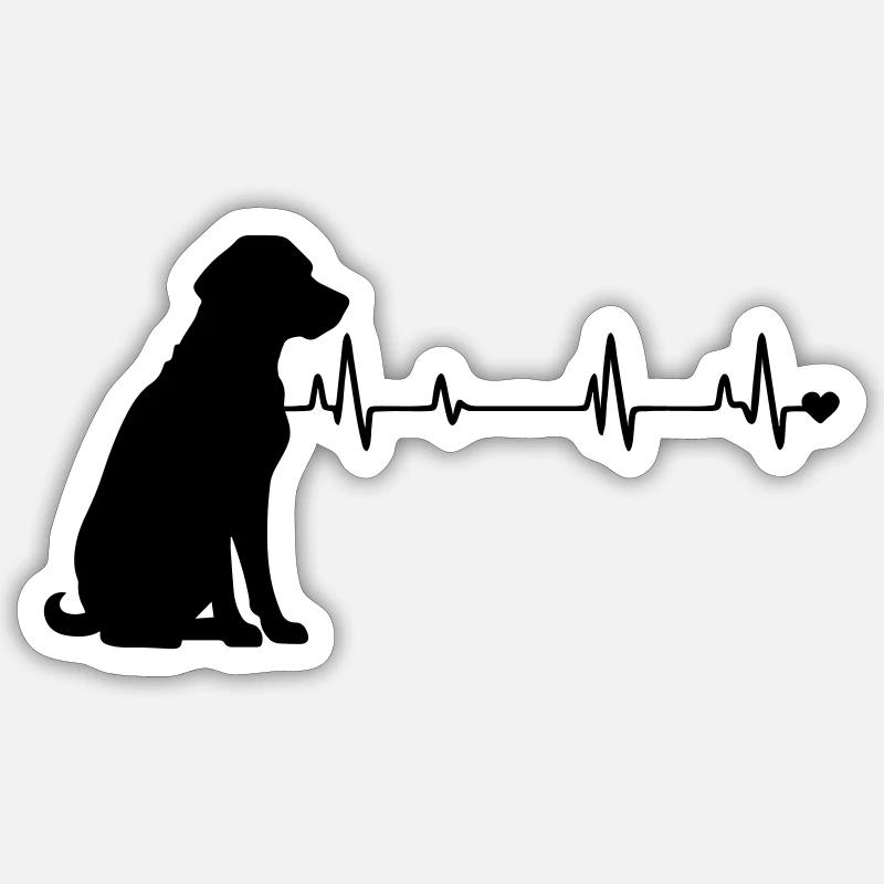 Dog - Sticker size S (10 x 10 cm) - white matte