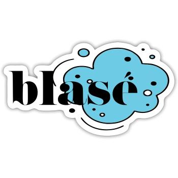 Blasé - Sticker Größe S (10 x 10 cm) - Mattweiß - Vorne
