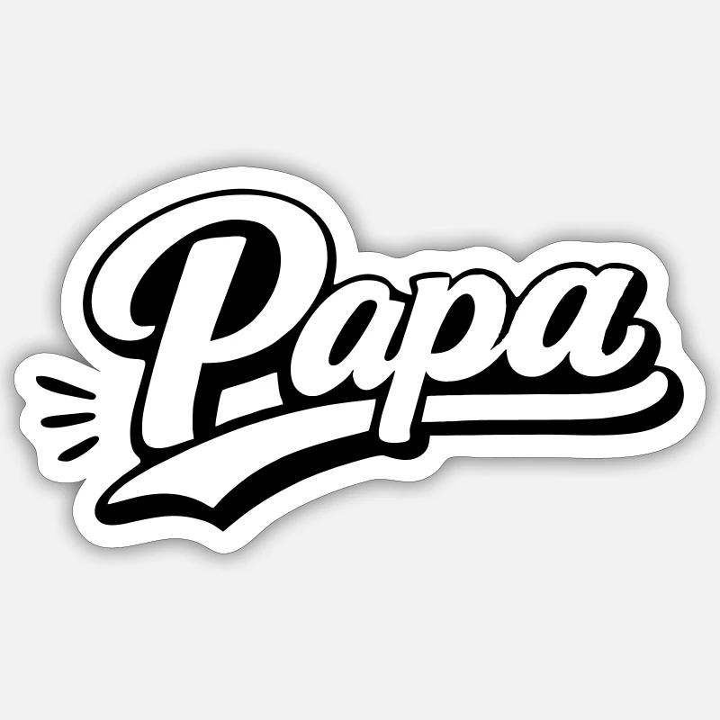 PAPA - Sticker Größe S (10 x 10 cm) - Mattweiß