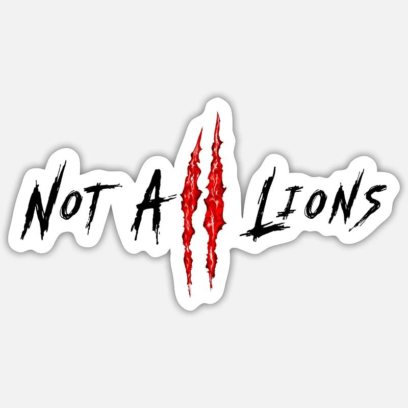 Tous les Lions ne sont pas... - Sticker taille S (10 x 10 cm) - blanc mat