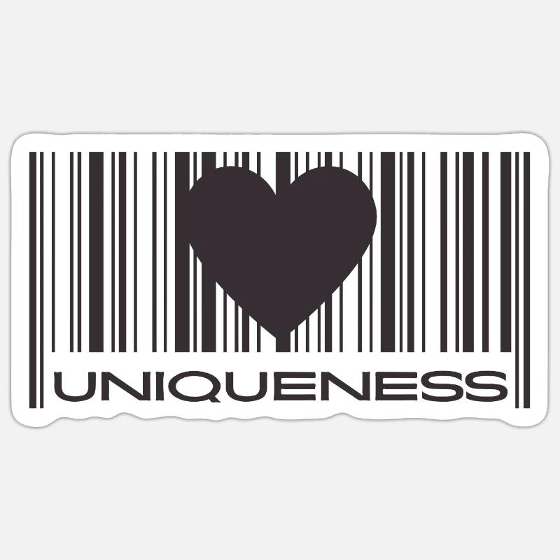 Uniqueness - Sticker Größe S (10 x 10 cm) - Mattweiß