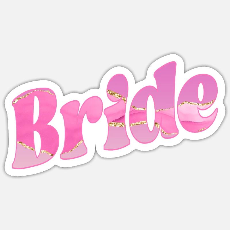 Bride Wedding - Sticker size S (10 x 10 cm) - white matte