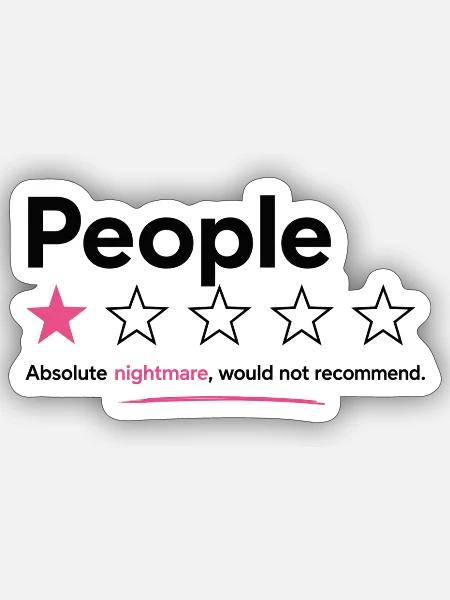 Sugar People - nightmare  - Sticker Größe S (10 x 10 cm) - Mattweiß
