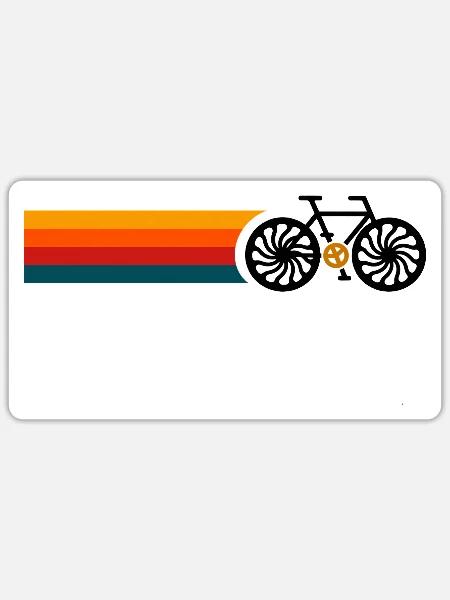Retro-Sonnenuntergangs-Bunte Schleifen - Sticker Größe S (10 x 10 cm) - Mattweiß