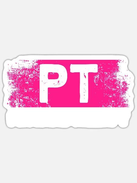 Thysical therapy PT Physiotherapie Physiotherapeut - Sticker Größe S (10 x 10 cm) - Mattweiß