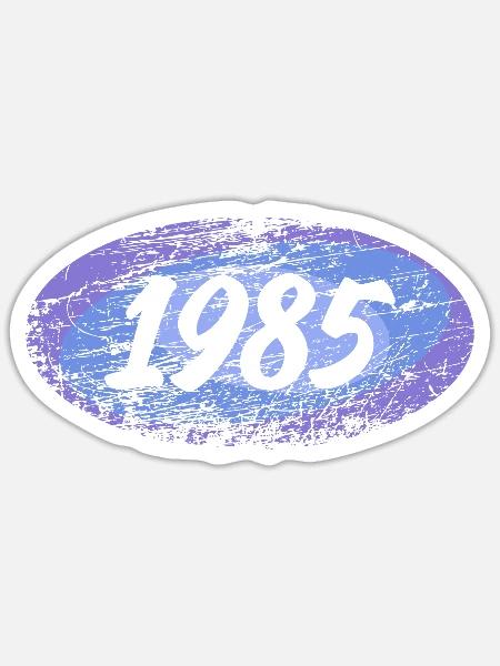 1985 - Sticker Größe S (10 x 10 cm) - Mattweiß