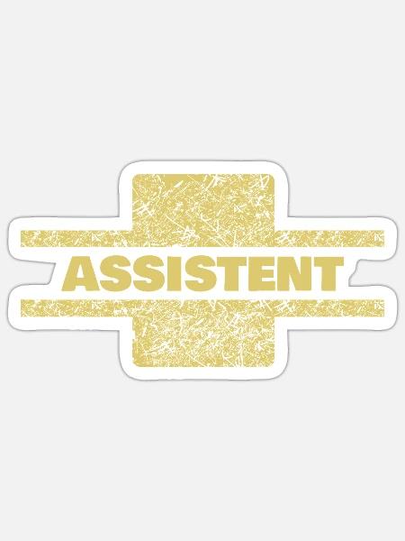 Berufung Assistent - Sticker Größe S (10 x 10 cm) - Mattweiß