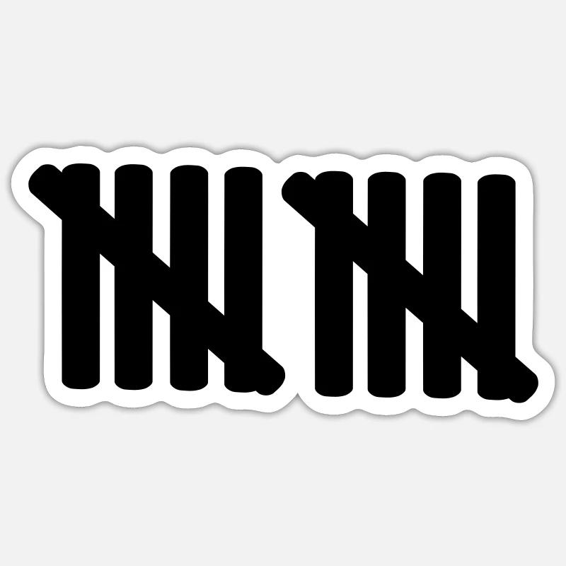 10 - anniversaire - Sticker taille S (10 x 10 cm) - blanc mat