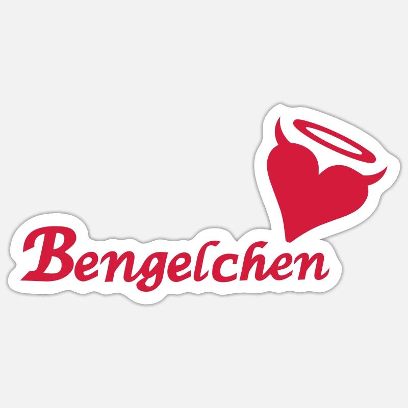 Bengelchen - Sticker Größe S (10 x 10 cm) - Mattweiß