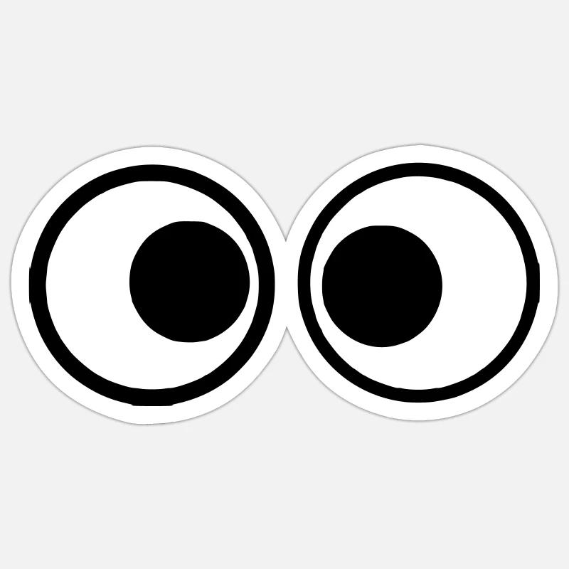 Eyes 1 - Sticker size S (10 x 10 cm) - white matte