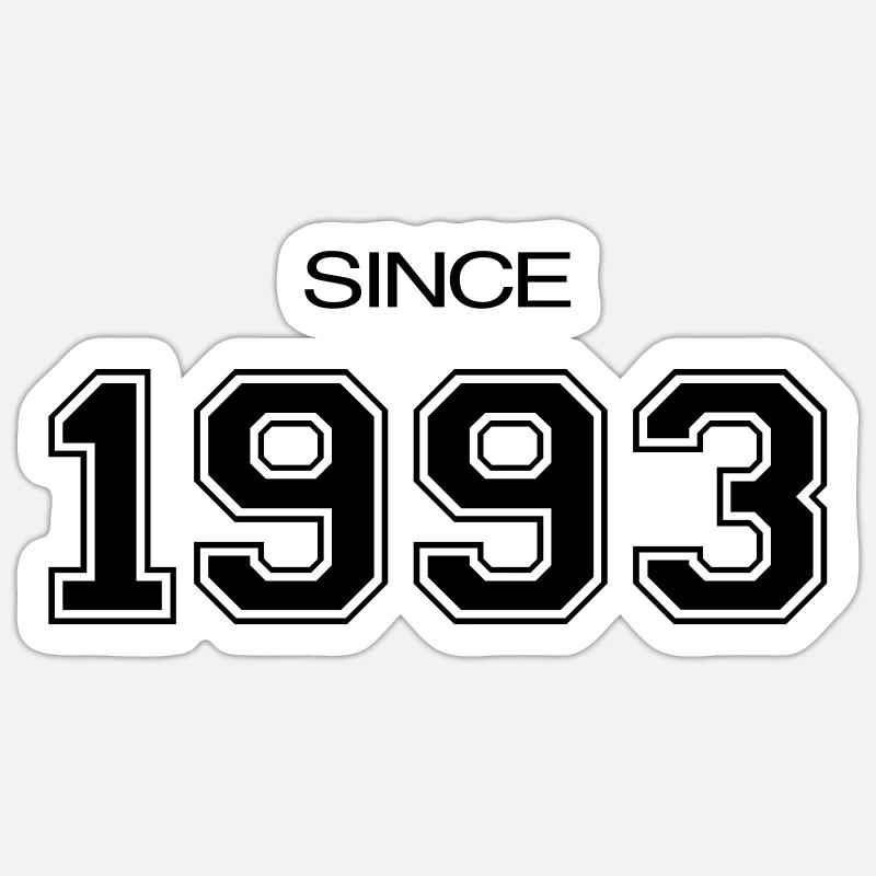 Birthday Gift 1993 - Sticker size S (10 x 10 cm) - white matte