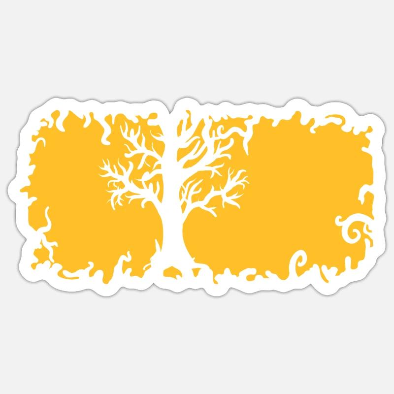 Baum - Sticker size S (10 x 10 cm) - white matte