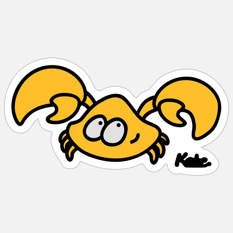 Crab (3c) - Sticker size S (10 x 10 cm) - white matte