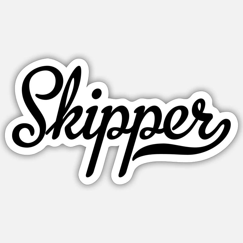 Skipper - Sticker Größe S (10 x 10 cm) - Mattweiß