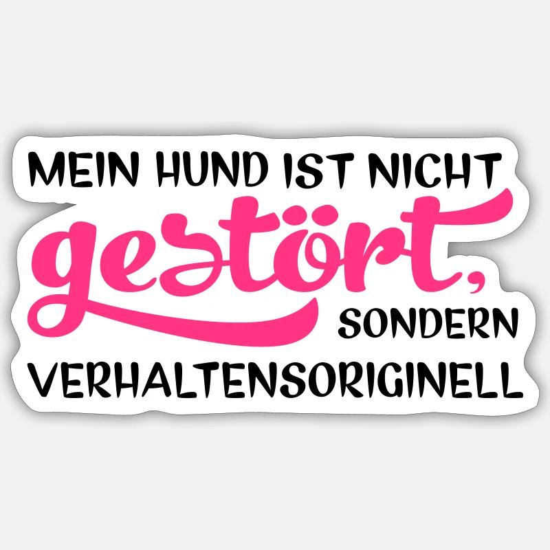 Hund - Sticker Größe S (10 x 10 cm) - Mattweiß