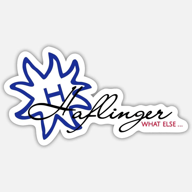 Haflinger-what-else - Sticker size S (10 x 10 cm) - white matte