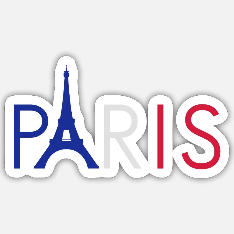 Paris - Sticker taille S (10 x 10 cm) - blanc mat
