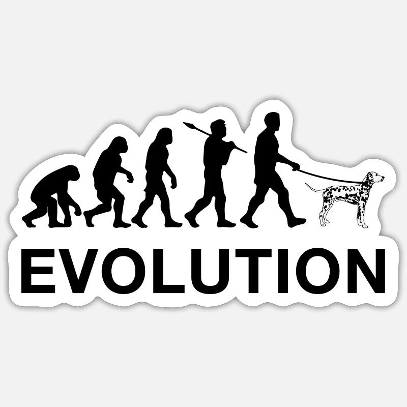 évolution - Sticker taille S (10 x 10 cm) - blanc mat