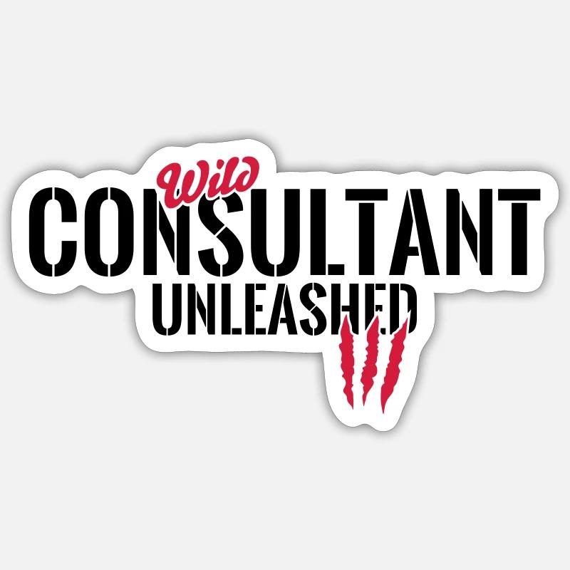 Conseiller plus sauvage déchaîné - Sticker taille S (10 x 10 cm) - blanc mat