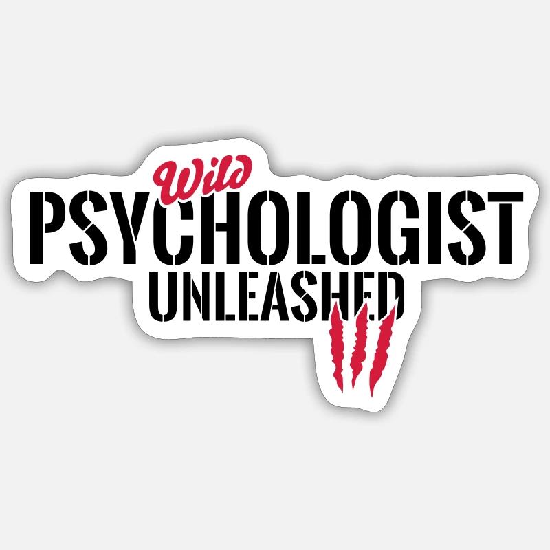Wild psychologist unleashed Sticker size S (10 x 10 cm)