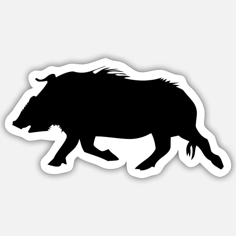 pig10 - Sticker size S (10 x 10 cm) - white matte