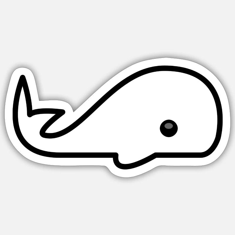whale58 - Sticker size S (10 x 10 cm) - white matte