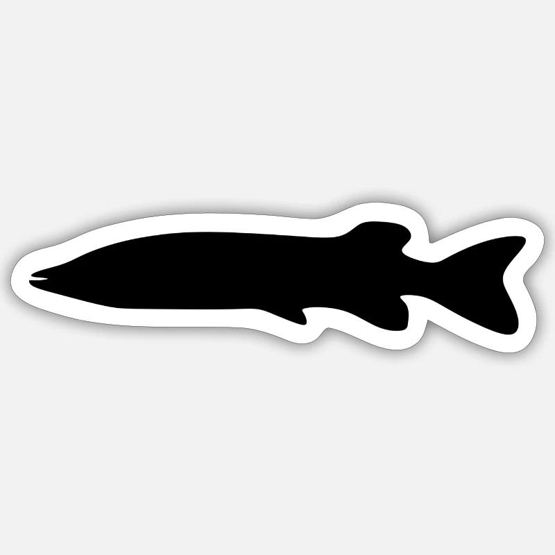 fish112 - Sticker Größe S (10 x 10 cm) - Mattweiß
