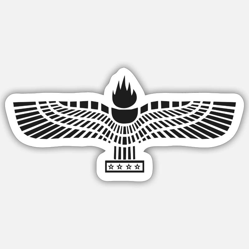 Drapeau classique de Suryoyo Sticker taille S (10 x 10 cm)