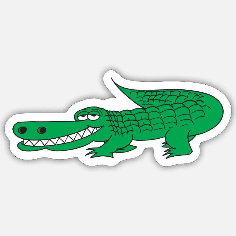 Croco 25 - Sticker taille S (10 x 10 cm) - blanc mat