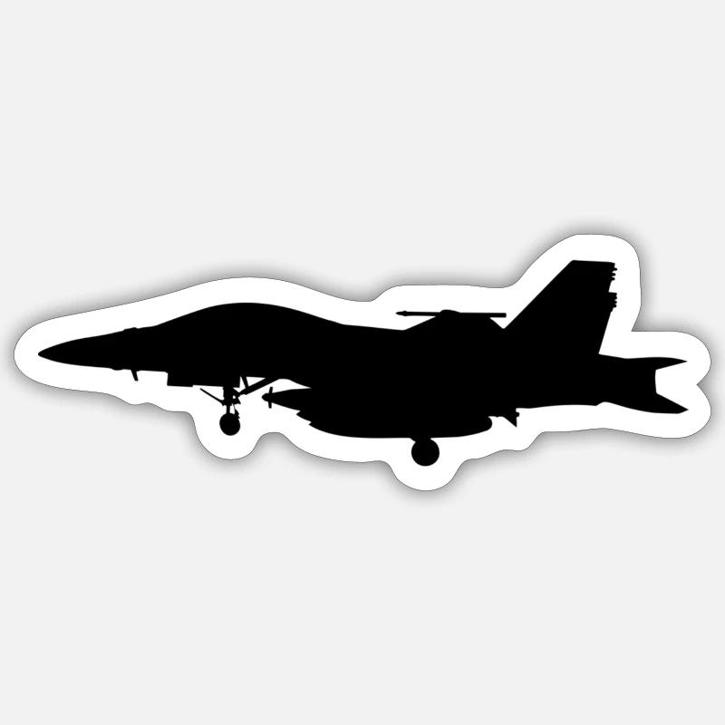 AVION DE CHASSE Sticker taille S (10 x 10 cm)