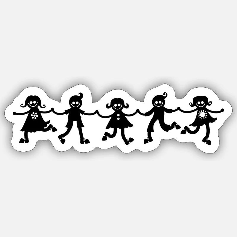 Kinder - Sticker Größe S (10 x 10 cm) - Mattweiß