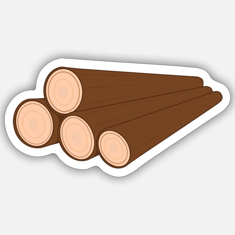 Tree trunk - Sticker size S (10 x 10 cm) - white matte