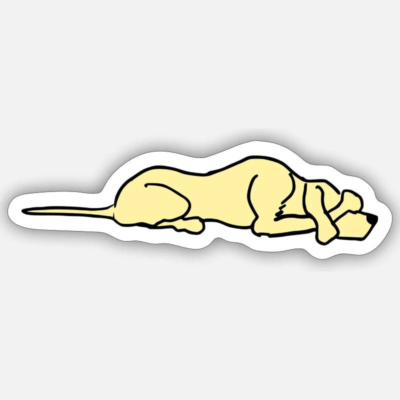 Hund Comic - Sticker Größe S (10 x 10 cm) - Mattweiß