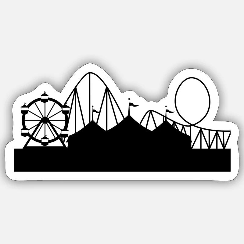 funfair - Sticker size S (10 x 10 cm) - white matte