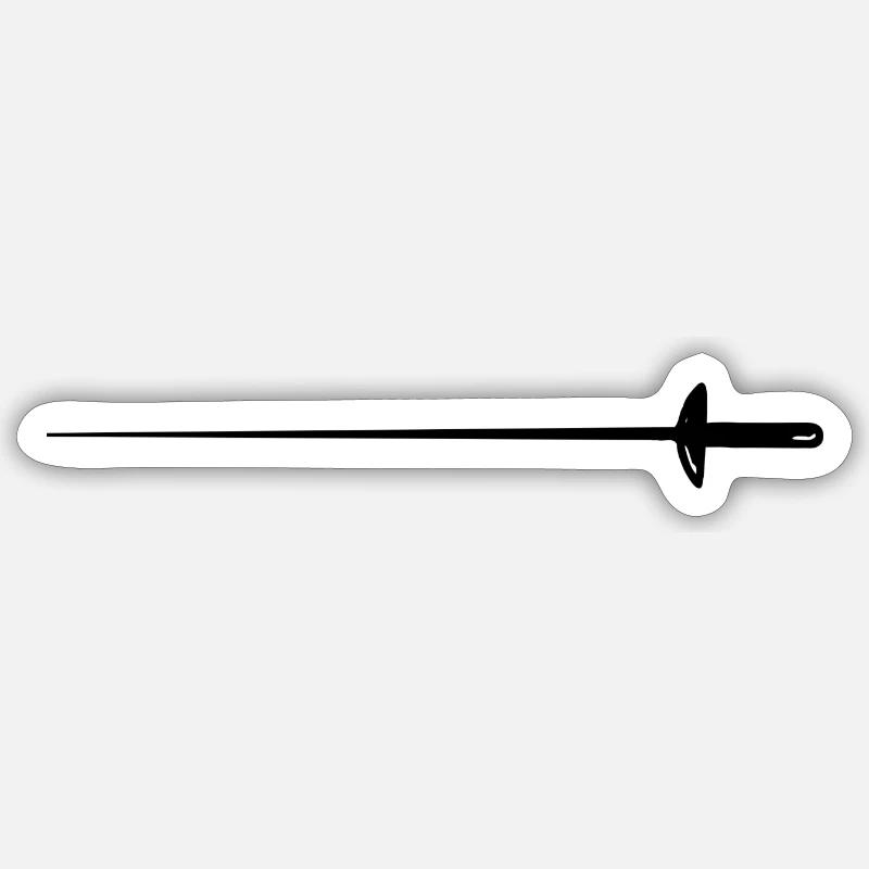 fencing fights floret sword parry samurai10 Sticker size S (10 x 10 cm)