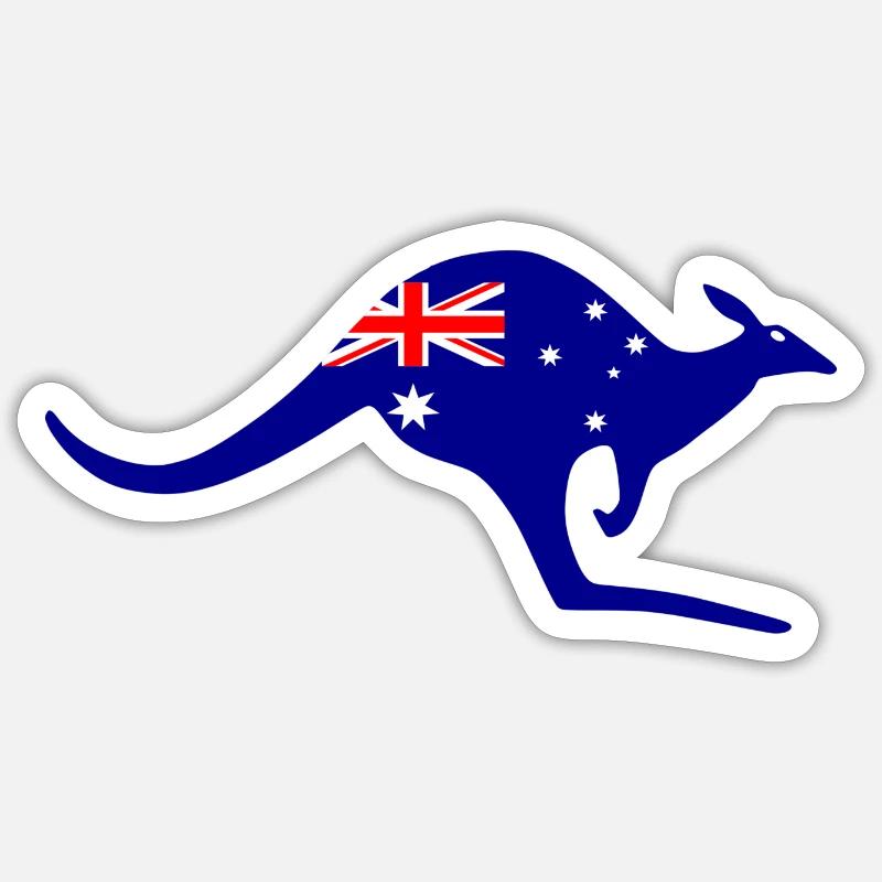 Australian Kangaroo - Sticker size S (10 x 10 cm) - white matte