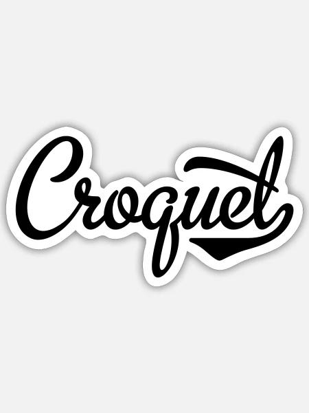 2541614 15442962 croquet - Sticker Größe S (10 x 10 cm) - Mattweiß