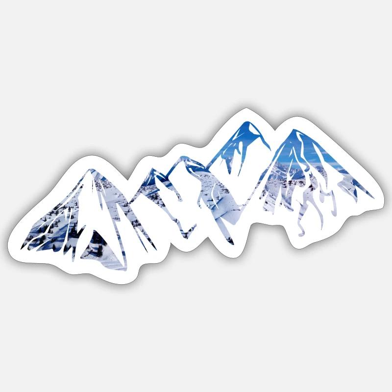 snowscape - Sticker size S (10 x 10 cm) - white matte