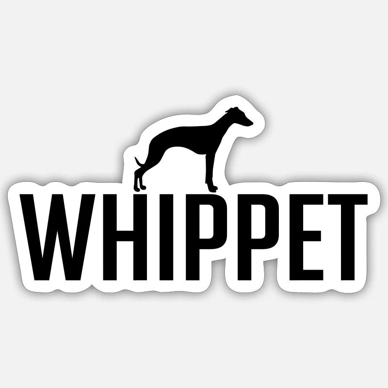 WHIPPET Races de chiens Chiens Lévriers Wilsigns - Sticker taille S (10 x 10 cm) - blanc mat