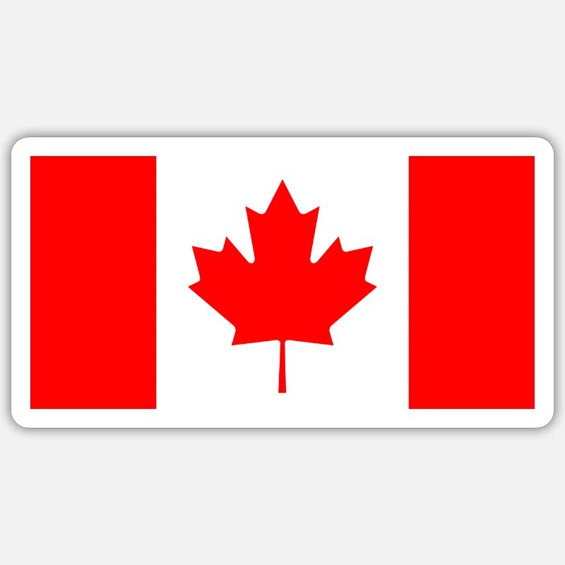 Canada - Sticker taille S (10 x 10 cm) - blanc mat