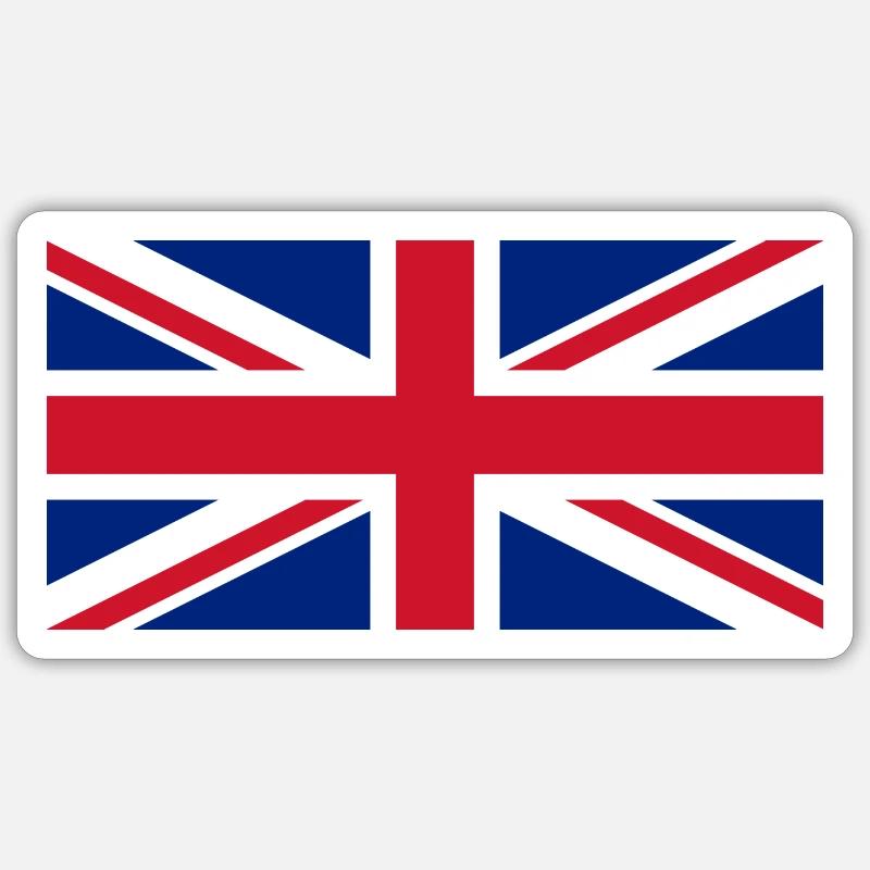 Union Jack - Sticker size S (10 x 10 cm) - white matte