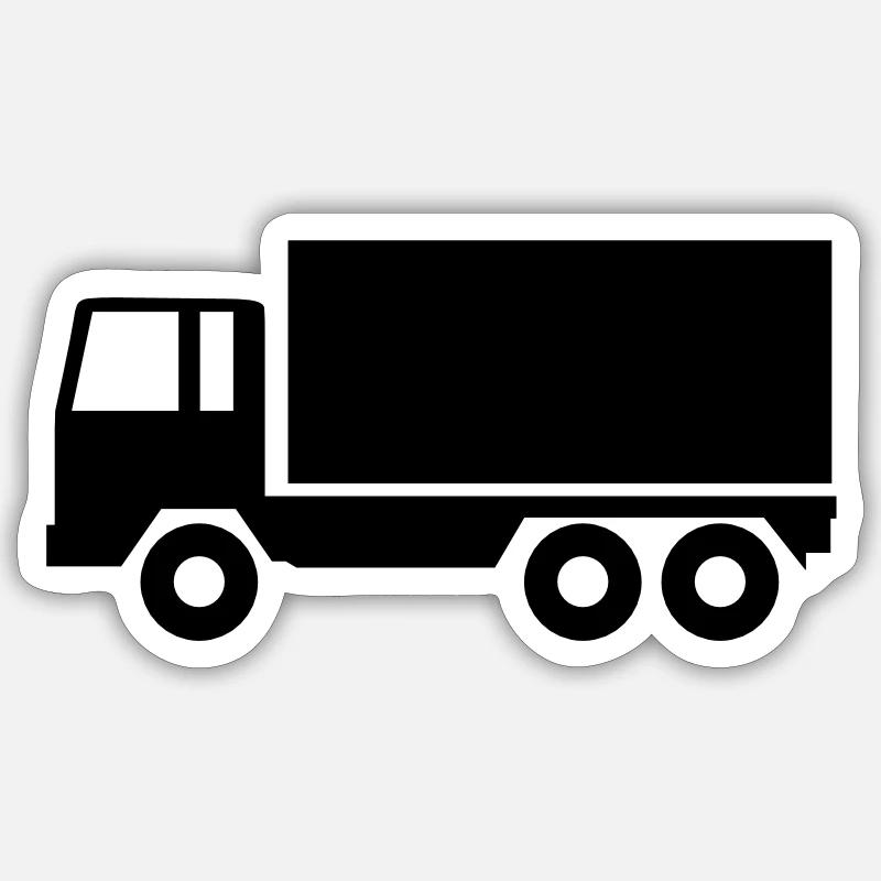 Lorry (truck) - Sticker size S (10 x 10 cm) - white matte